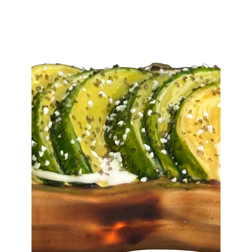 Avocado‎ Toast Glass Christmas Ornament Foodie Gift Holiday Decor Unique Present